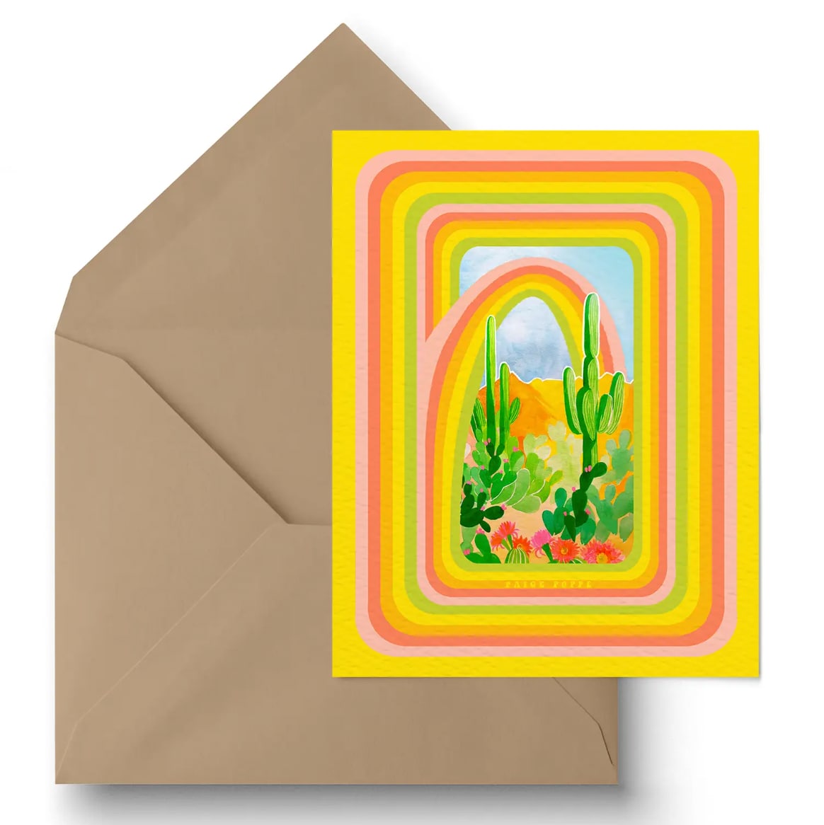 Framed Cactus Greeting Card